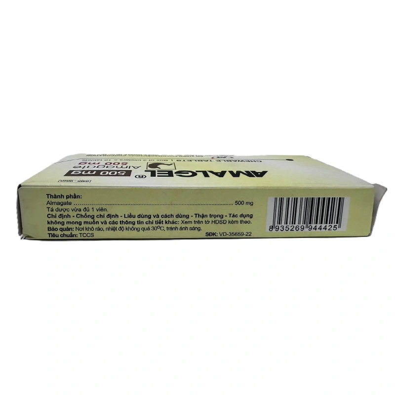 Amalgel 500mg điều trị loét dạ dày - tá tràng, tăng acid dạ dày (3 vỉ x 10 viên) - 1
